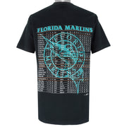 MLB (Home Team) - Florida Marlins Team Players Single Stitch T-Shirt 1993 Large Vintage Retro Baseball
