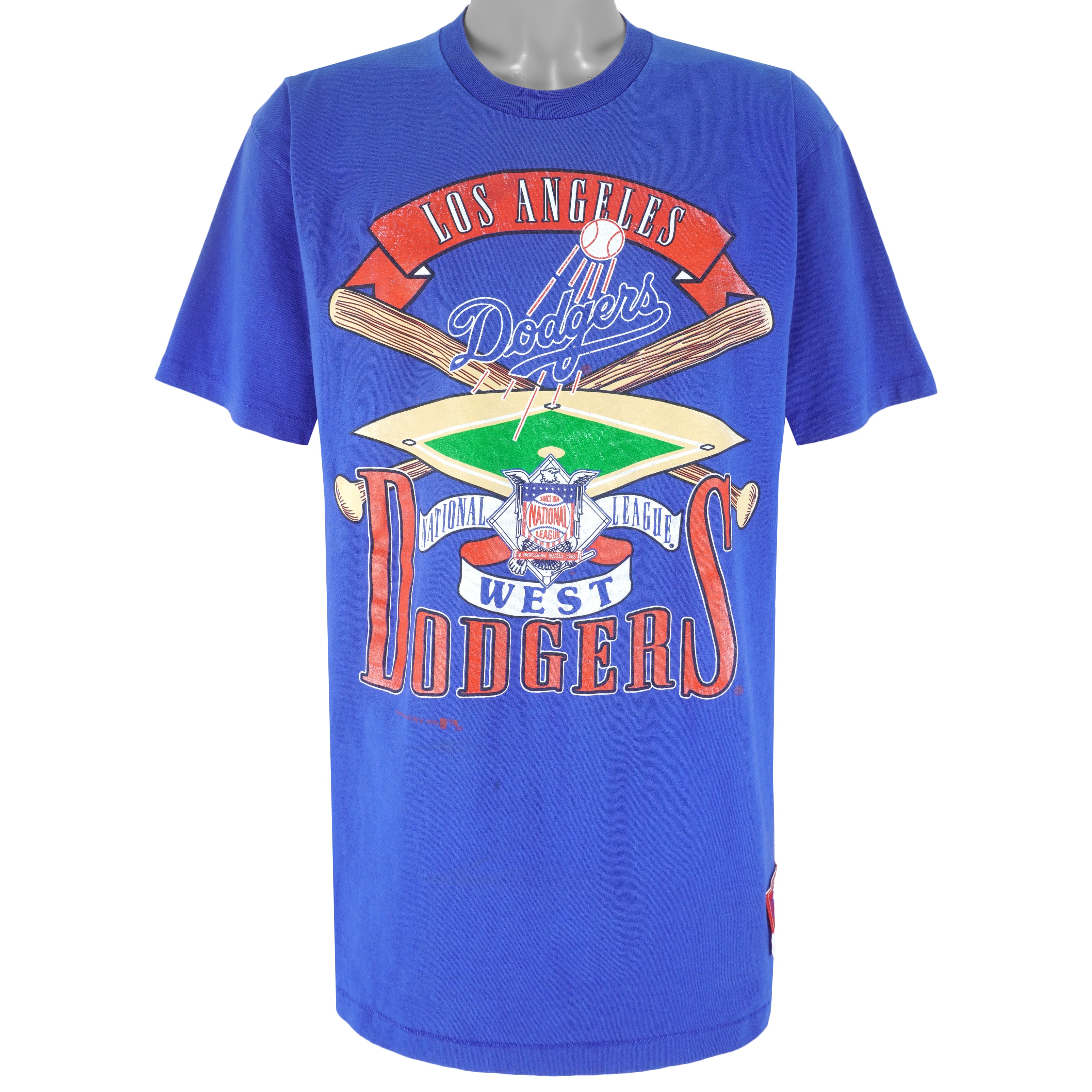 MLB (Nutmeg) - LA Dodgers Single Stitch T-Shirt 1990s X-Large Vintage Retro Baseball