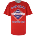 MLB (Lee) - Texas Rangers Champions T-Shirt 1996 X-Large Vintage Retro Baseball