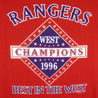 MLB (Lee) - Texas Rangers Champions T-Shirt 1996 X-Large Vintage Retro Baseball