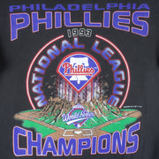 Starter - Philadelphia Phillies Champs Single Stitch T-Shirt 1993 Large Vintage Retro Baseball