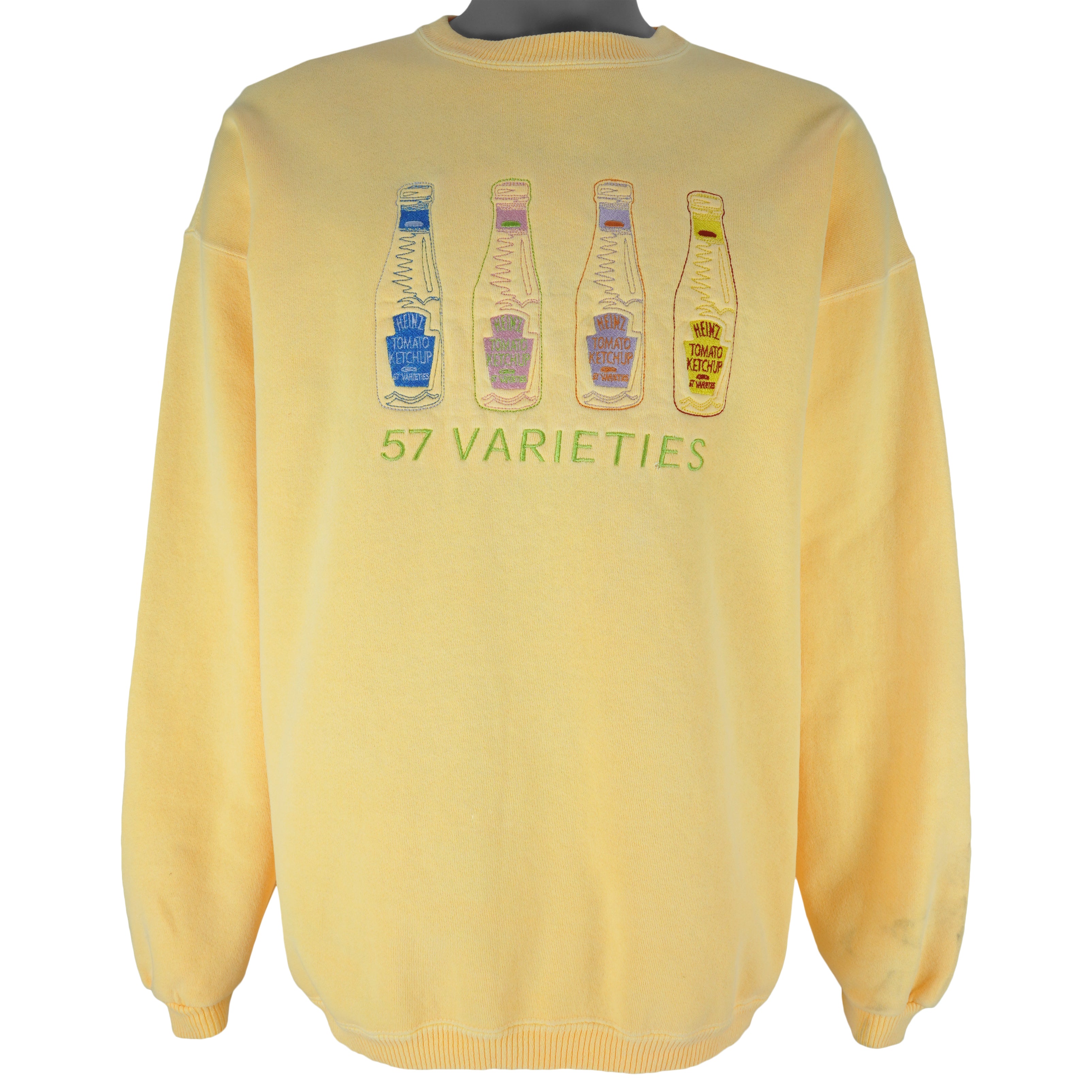 Vintage - 57 Varieties of Heinz Sauce Embroidered Crew Neck Sweatshirt 1990s XX-Large Vintage Retro