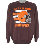 NFL (Garan Inc) - Cleveland Browns Crew Neck Sweatshirt 1990s X-Large