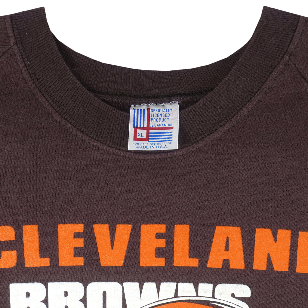 NFL (Garan Inc) - Cleveland Browns Crew Neck Sweatshirt 1990s X-Large Vintage Retro Football