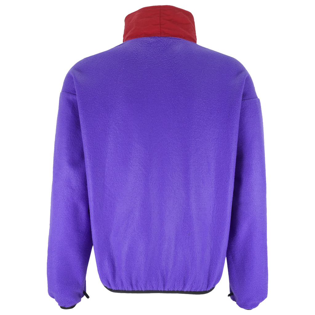 Columbia - Purple Zip-Up Fleece Jacket 1990s Medium Vintage Retro
