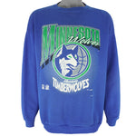 NBA (Competitor) - Minnesota Timberwolves Crew Neck Sweatshirt 1990s XX-Large Vintage Retro Basketball