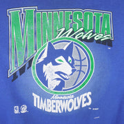 NBA (Competitor) - Minnesota Timberwolves Crew Neck Sweatshirt 1990s XX-Large Vintage Retro Basketball