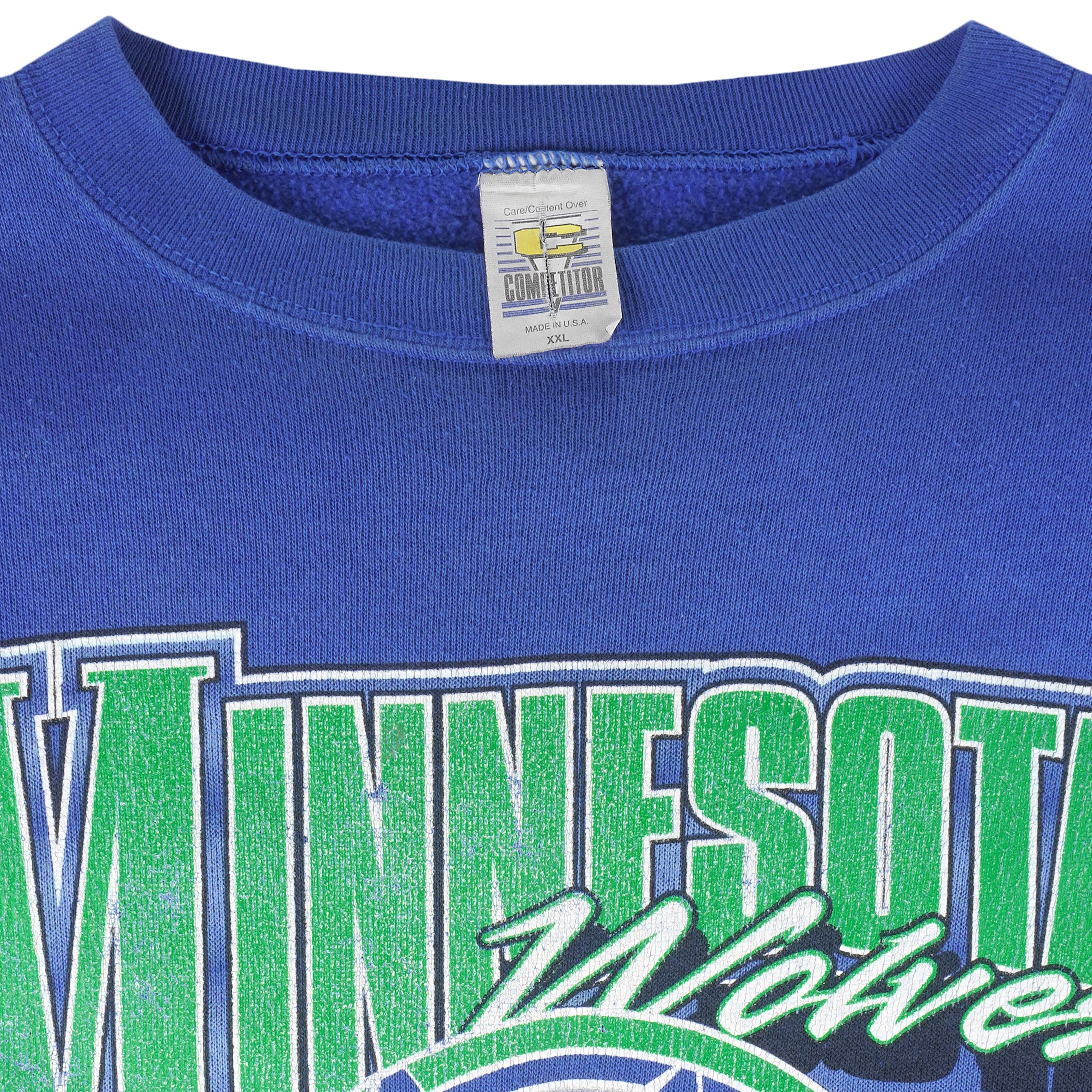 NBA (Competitor) - Minnesota Timberwolves Crew Neck Sweatshirt 1990s XX-Large Vintage Retro Basketball