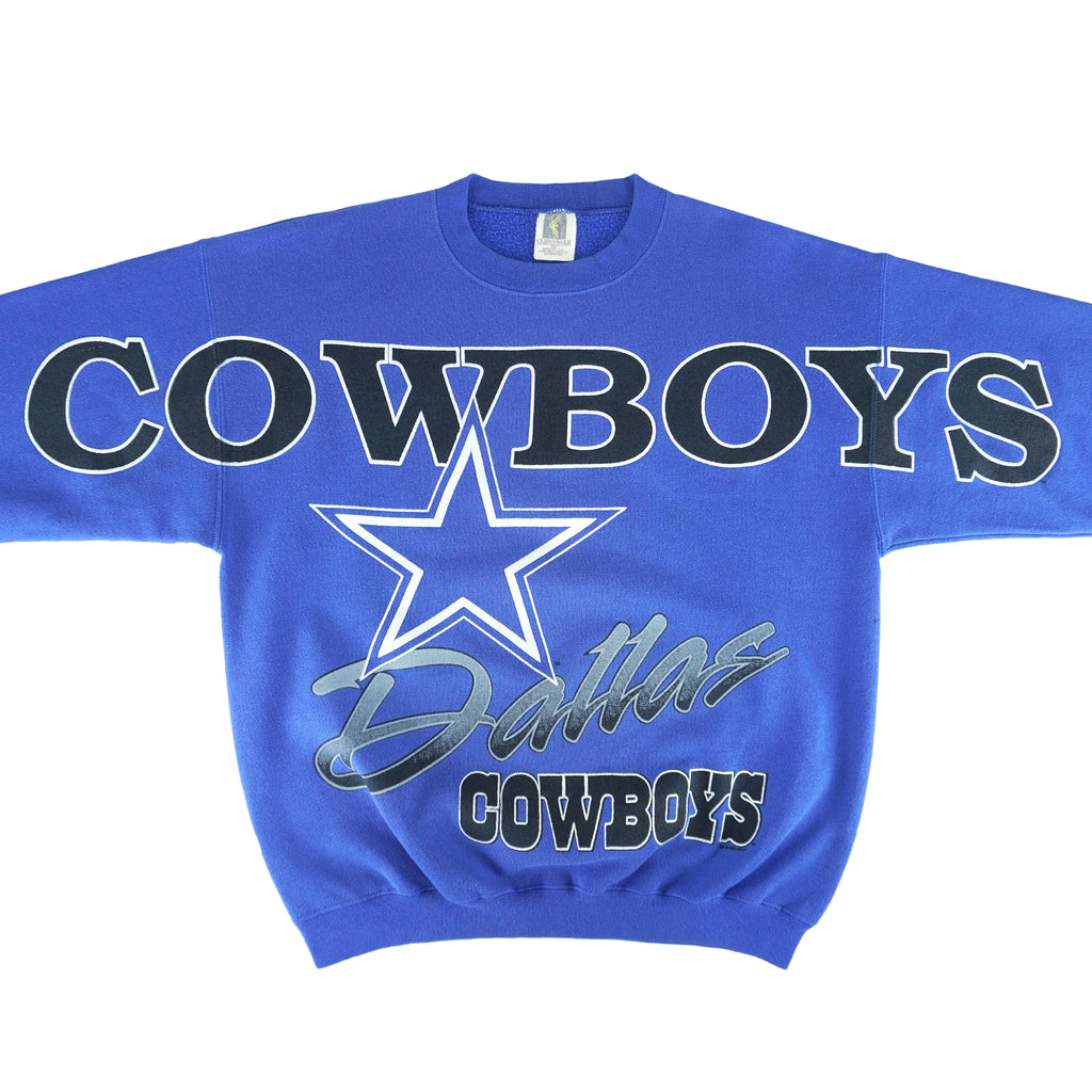 NFL (Cliff Engle) - Dallas Cowboys Crew Neck Sweatshirt 1990s Medium Vintage Retro Football