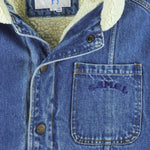 Camel - Button-Up Jean Jacket 1990s Large Vintage Retro