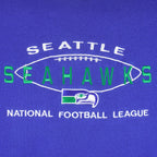 NFL (Logo Athletic) - Seattle Seahawks Embroidered Crew Neck Sweatshirt 1990s Large Vintage Retro Football