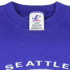 NFL (Logo Athletic) - Seattle Seahawks Embroidered Crew Neck Sweatshirt 1990s Large Vintage Retro Football