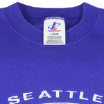 NFL (Logo Athletic) - Seattle Seahawks Embroidered Crew Neck Sweatshirt 1990s Large Vintage Retro Football