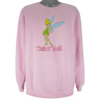 Disney - Tinker Bell Embroidered Crew Neck Sweatshirt 1990s XX-Large Vintage Retro