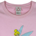 Disney - Tinker Bell Embroidered Crew Neck Sweatshirt 1990s XX-Large