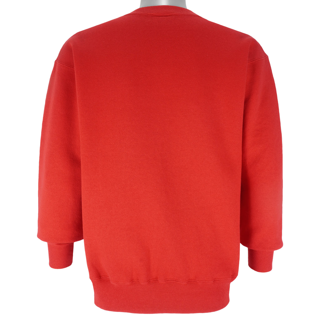 Disney - Red 101 Dalmatians Crew Neck Sweatshirt 1990s Medium Vintage Retro
