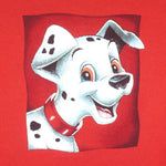 Disney - Red 101 Dalmatians Crew Neck Sweatshirt 1990s Medium Vintage Retro