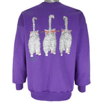 Vintage (Hanes) - Purple Big Cats Breakout Crew Neck Sweatshirt 1990s Large Vintage Retro