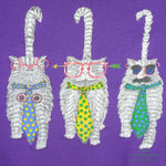 Vintage (Hanes) - Purple Big Cats Breakout Crew Neck Sweatshirt 1990s Large Vintage Retro