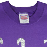 Vintage (Hanes) - Purple Big Cats Breakout Crew Neck Sweatshirt 1990s Large Vintage Retro