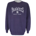 MLB (Lee) - New York Yankees Embroidered Crew Neck Sweatshirt 1990s Large Vintage Retro Baseball