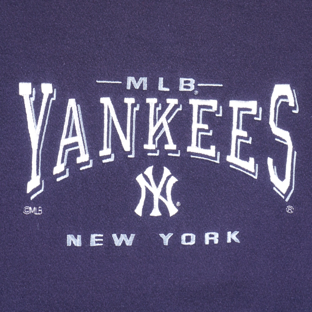 MLB (Lee) - New York Yankees Embroidered Crew Neck Sweatshirt 1990s Large Vintage Retro Baseball