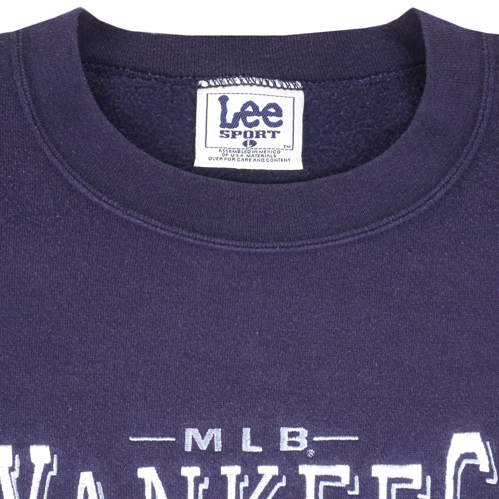 MLB (Lee) - New York Yankees Embroidered Crew Neck Sweatshirt 1990s Large