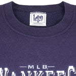 MLB (Lee) - New York Yankees Embroidered Crew Neck Sweatshirt 1990s Large