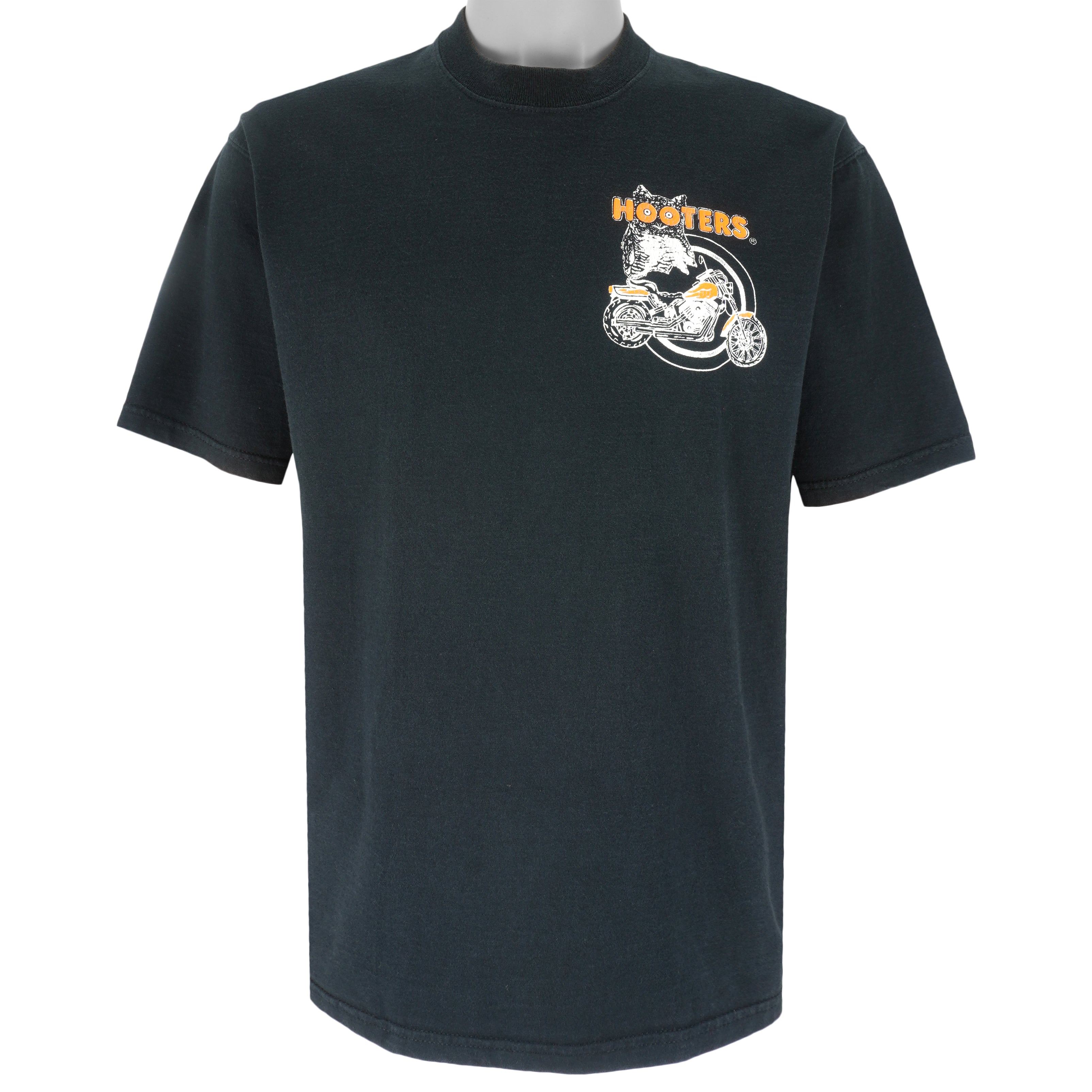 Vintage - Hooters Hog Go Wild Motorbike T-Shirt 1990s Large Vintage Retro