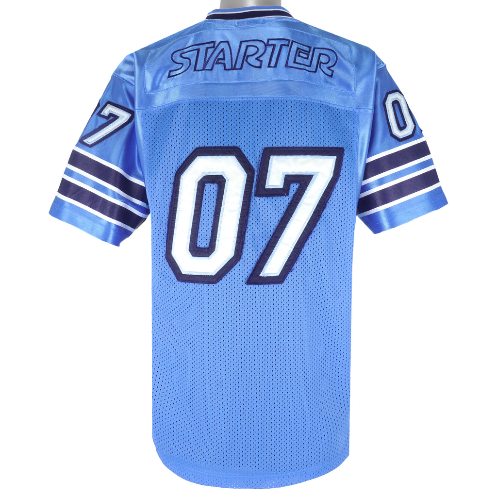 Starter - Blue No. 07 Embroidered Jersey 1990s Small Vintage Retro
