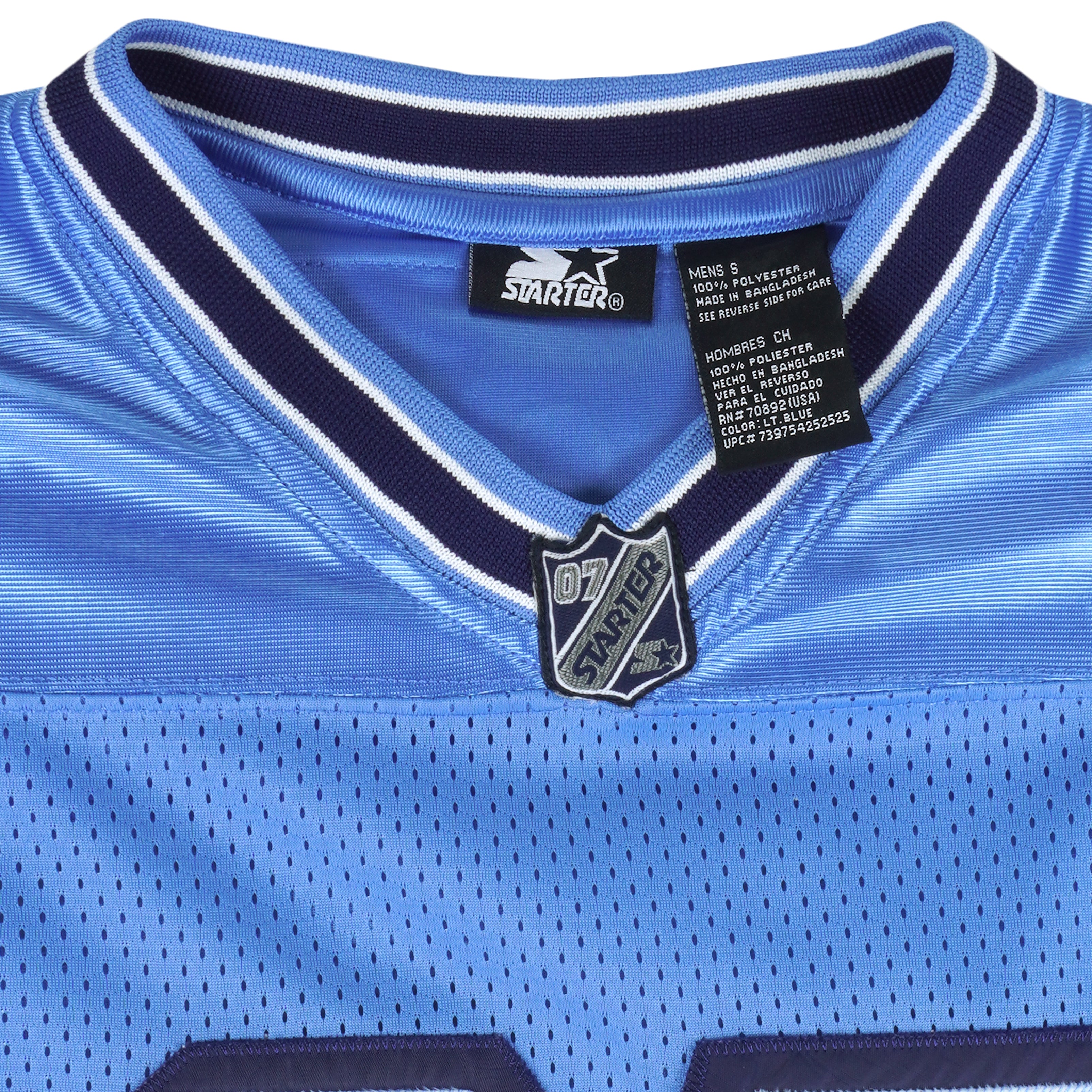 Starter - Blue No. 07 Embroidered Jersey 1990s Small Vintage Retro