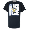 NHL (Salem) - Pittsburgh Penguins Black Ice Single Stitch T-Shirt 1990 X-Large Vintage Retro Hockey