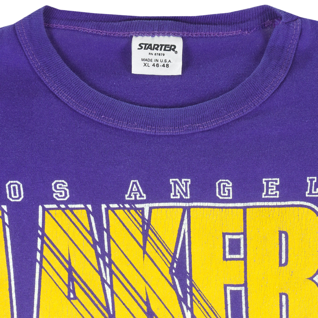 Starter - Los Angeles Lakers Single Stitch T-Shirt 1988 X-Large Vintage Retro Basketball