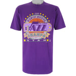NBA (Hanes) - Utah Jazz Midwest Division Champs T-Shirt 1989 Large