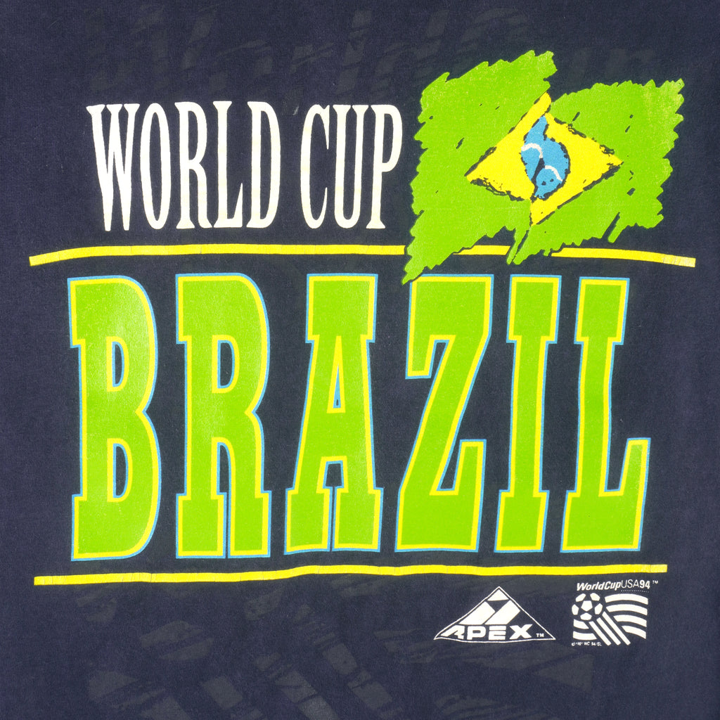 Vintage - FIFA World Cup Brazil Single Stitch T-Shirt 1994 Large Vintage Retro Football