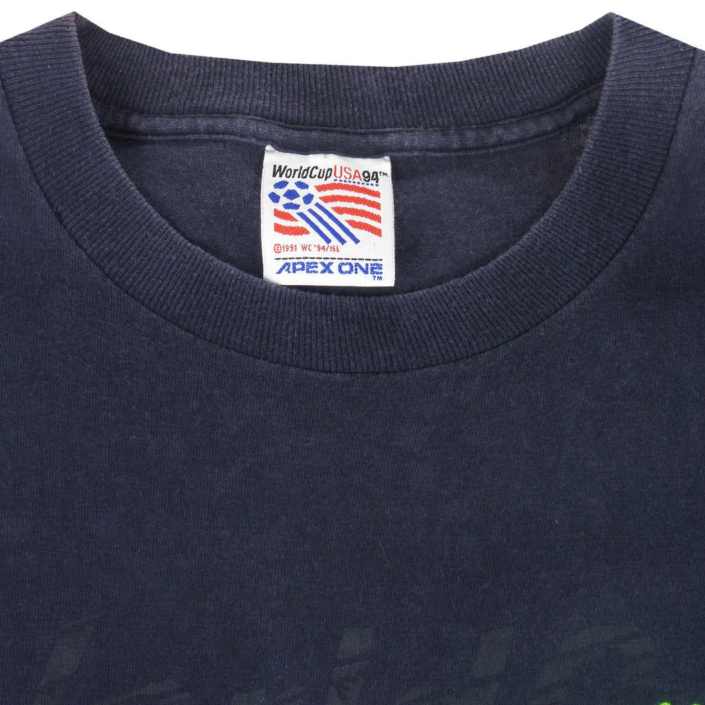 Vintage - FIFA World Cup Brazil Single Stitch T-Shirt 1990s Large Vintage Retro Football