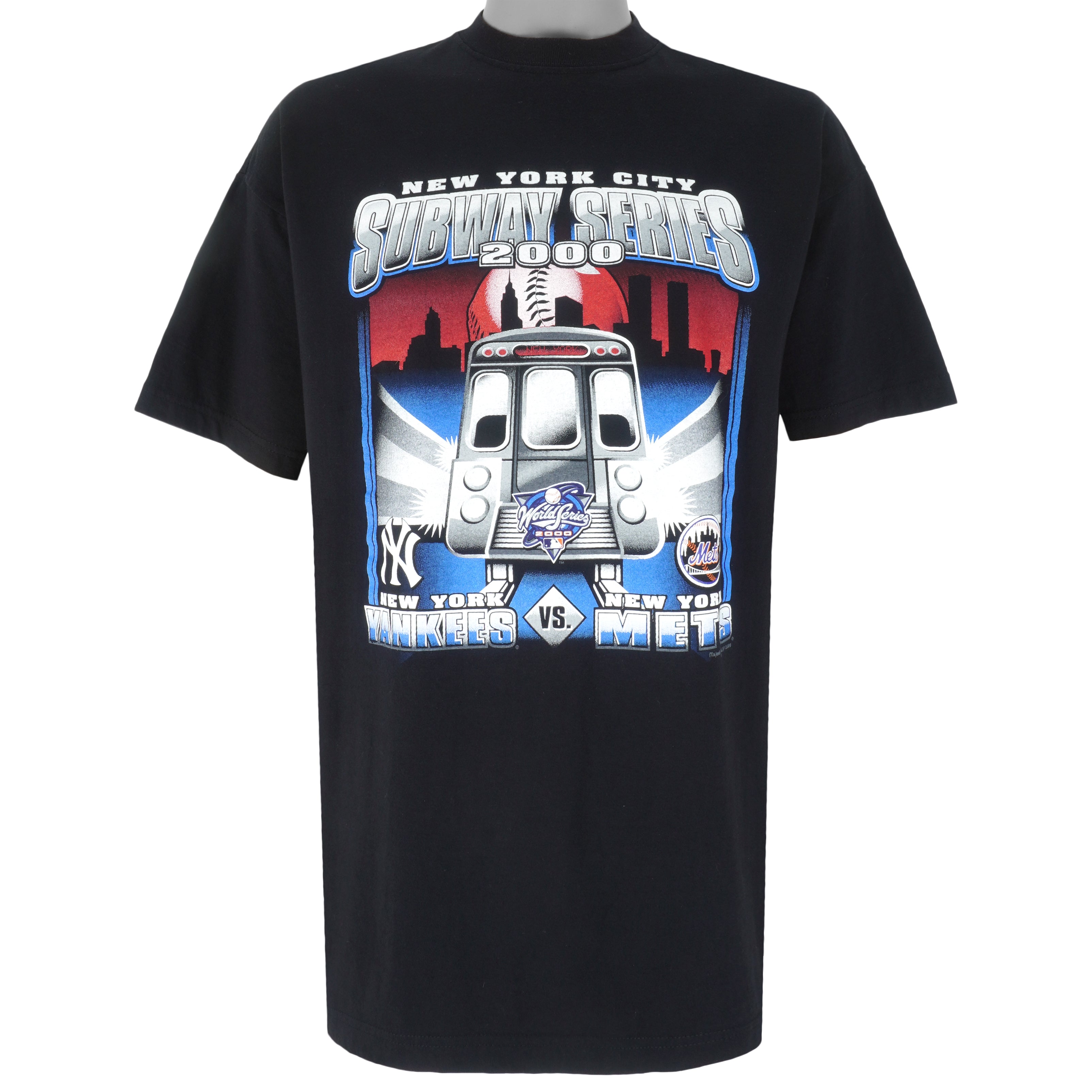 MLB (Majestic) - Yankees VS Mets Subway Series T-Shirt 2000 X-Large Vintage Retro Baseball