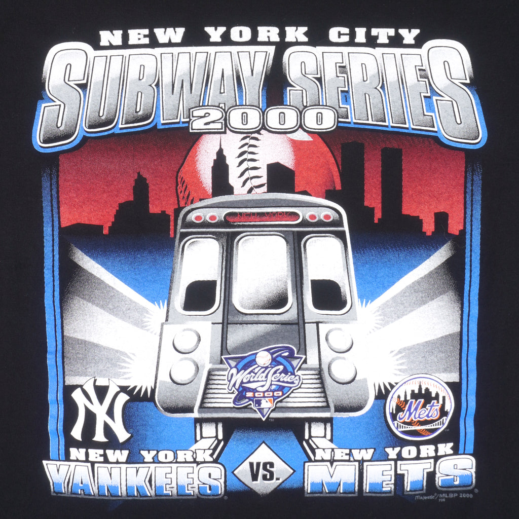 MLB (Majestic) - Yankees VS Mets Subway Series T-Shirt 2000 X-Large Vintage Retro Baseball