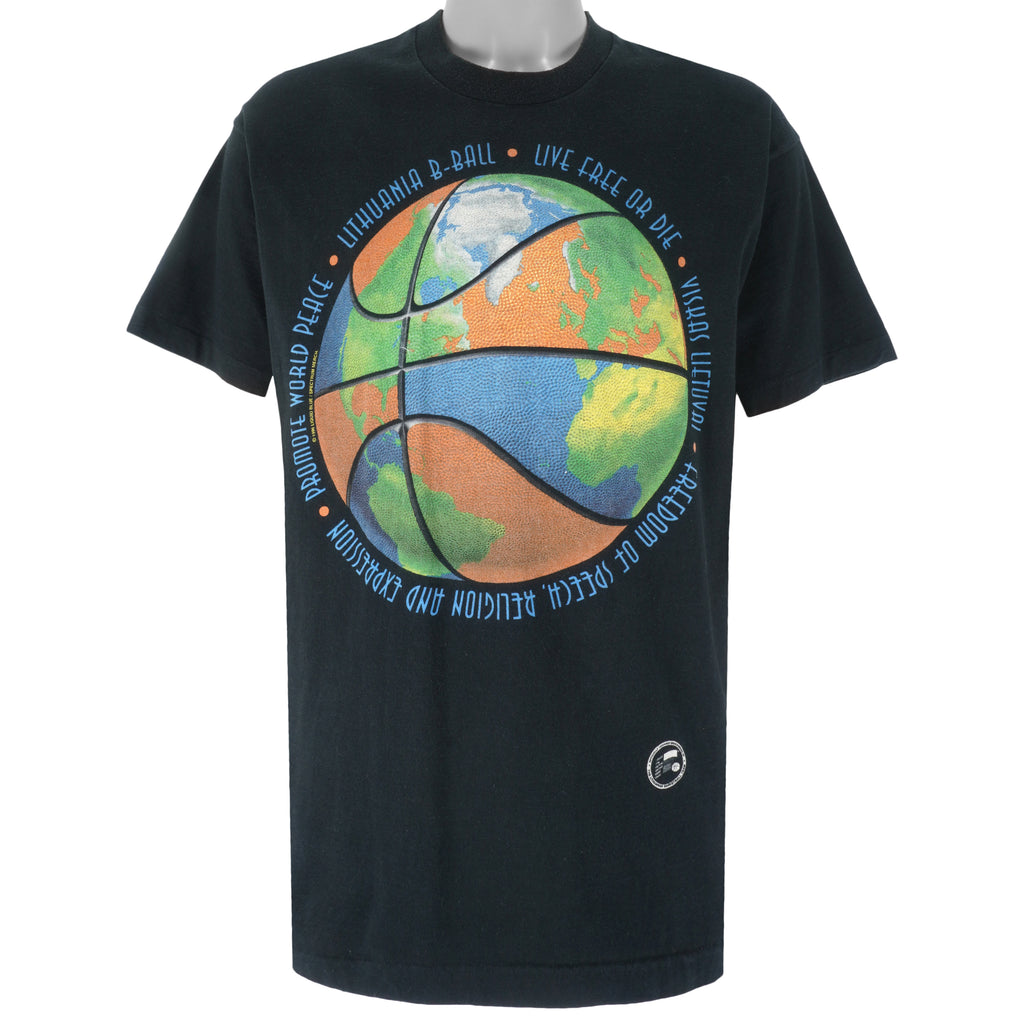 Vintage - Live Free or Die Basketball Single Stitch T-Shirt 1990s X-Large Vintage Retro Basketball