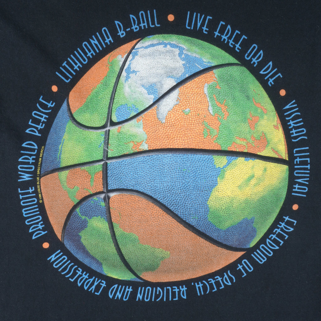 Vintage - Live Free or Die Basketball Single Stitch T-Shirt 1990s X-Large Vintage Retro Basketball