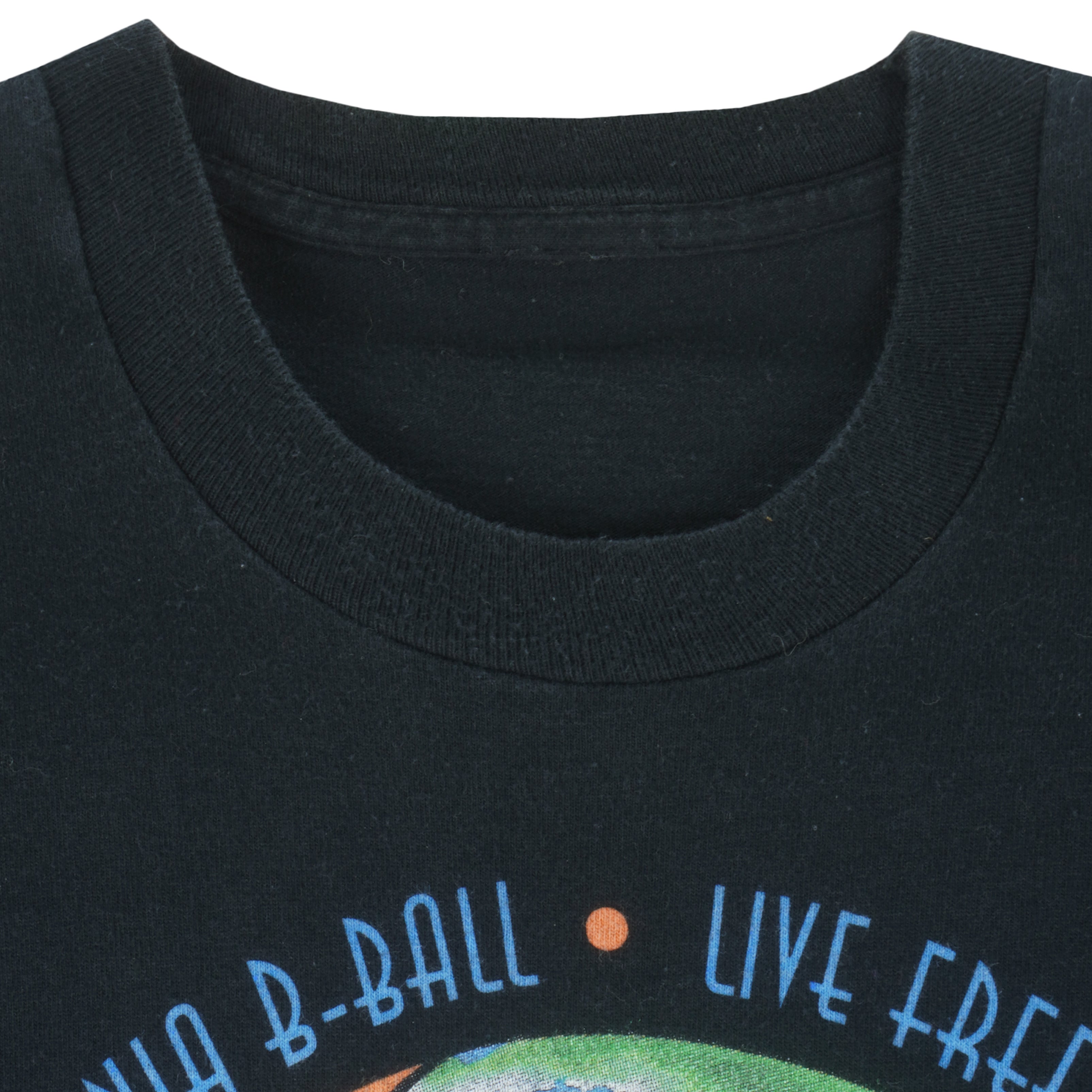 Vintage (Liquid Blue) - Live Free or Die Basketball Grateful Dead Lithuania T-Shirt 1996 Large