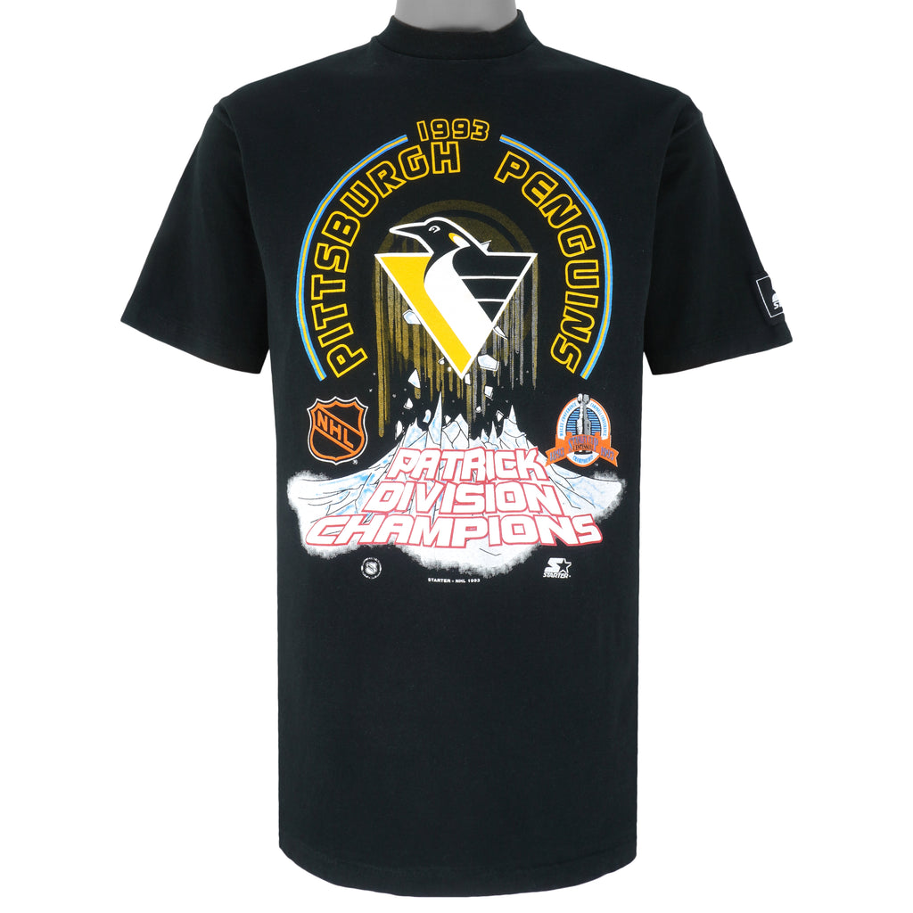 Starter - Pittsburgh Penguins Champs Single Stitch T-Shirt 1993 X-Large Vintage Retro Hockey