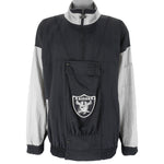 NFL(Apex One) - Oakland Raiders 1/4 Zip Windbreaker 1990s X-Large Vintage Retro Football