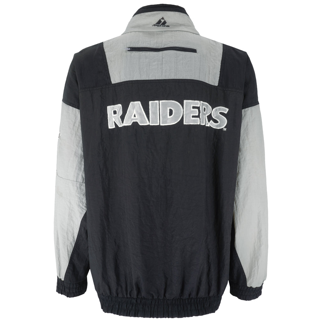 NFL(Apex One) - Oakland Raiders 1/4 Zip Windbreaker 1990s X-Large Vintage Retro Football