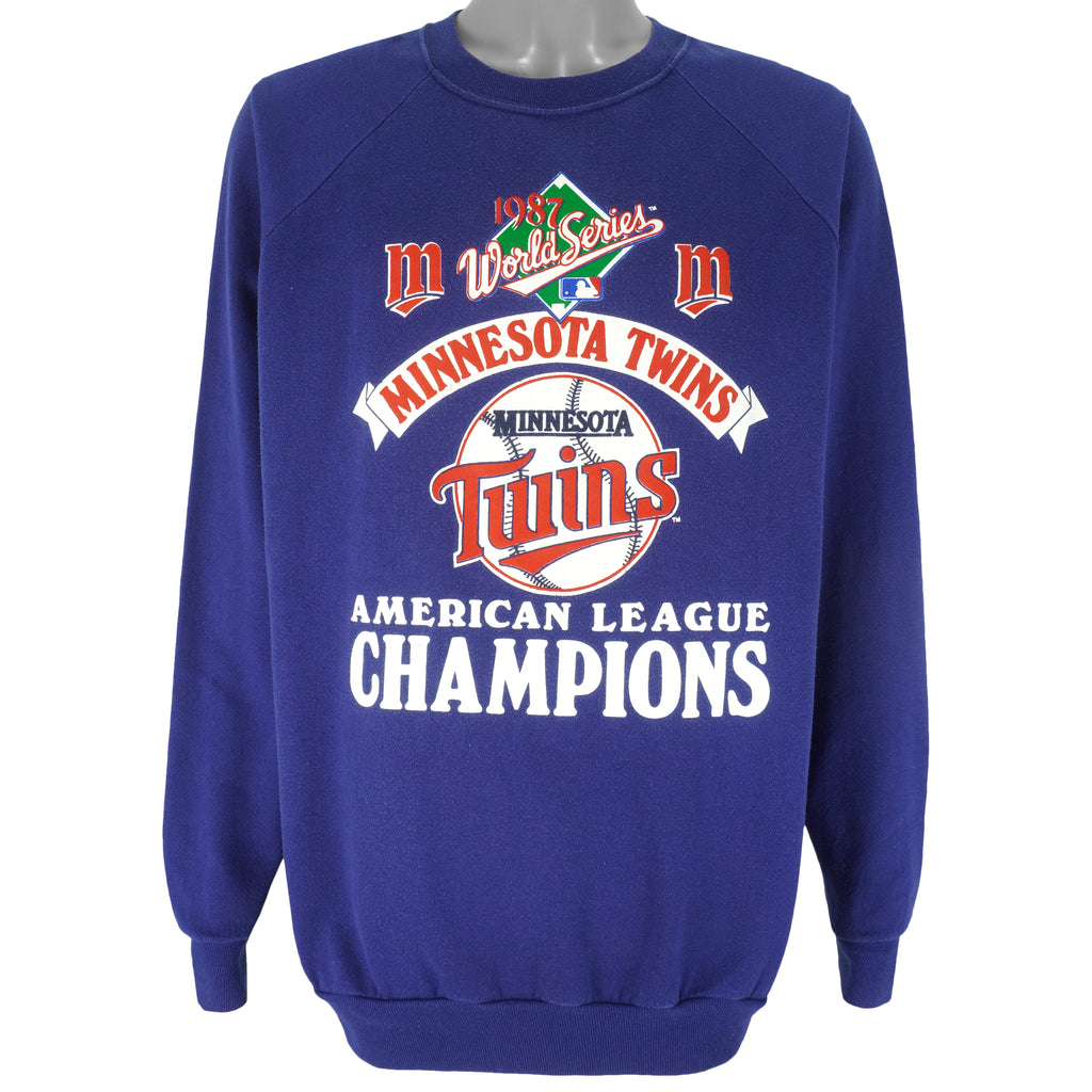 MLB (Garan Inc.) - Minnesota Twins World Champions Series Crew Neck Sweatshirt 1987 XX-Large Vintage Retro Baseball