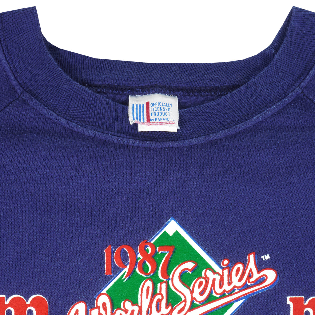 MLB (Garan Inc.) - Minnesota Twins World Champions Series Crew Neck Sweatshirt 1987 XX-Large Vintage Retro Baseball