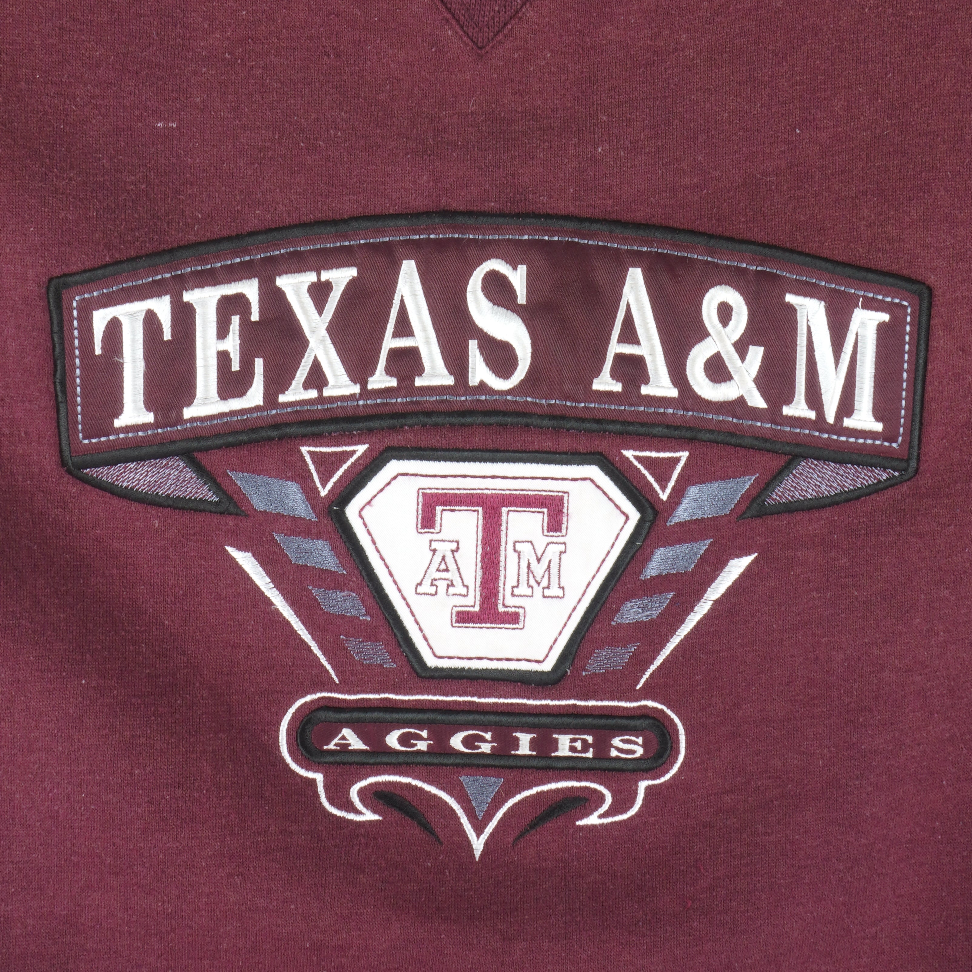 NCAA (Midwest) - Texas A&M Aggies Embroidered Crew Neck Sweatshirt 1990s Large Vintage Retro Football College