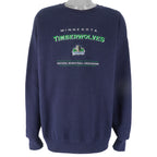 NBA (Lee) - Minnesota Timberwolves Crew Neck Sweatshirt 1990s X-Large Vintage Retro Basketball