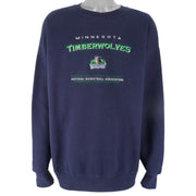 NBA (Lee) - Minnesota Timberwolves Crew Neck Sweatshirt 1990s X-Large Vintage Retro Basketball