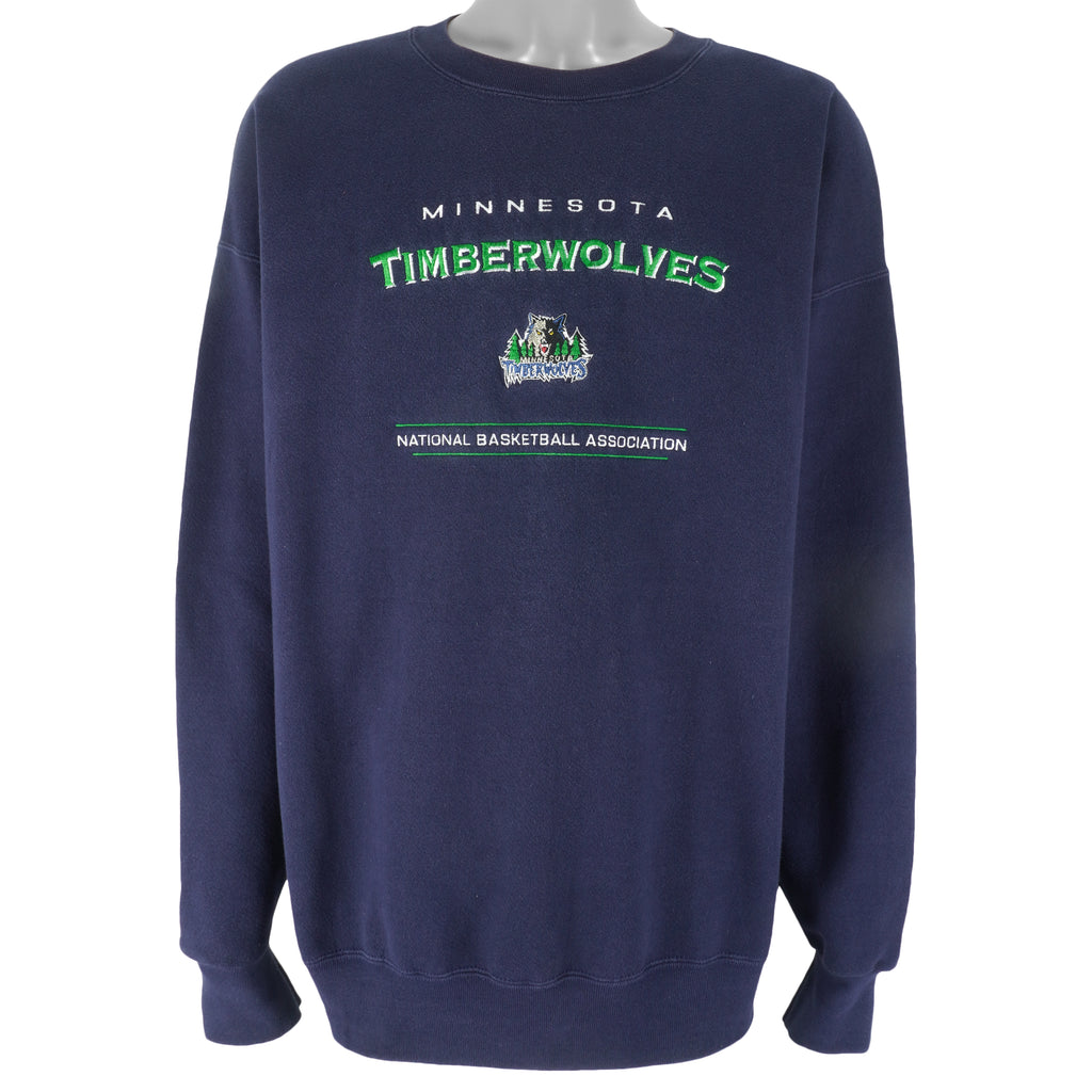 NBA (Lee) - Minnesota Timberwolves Crew Neck Sweatshirt 1990s X-Large Vintage Retro Basketball